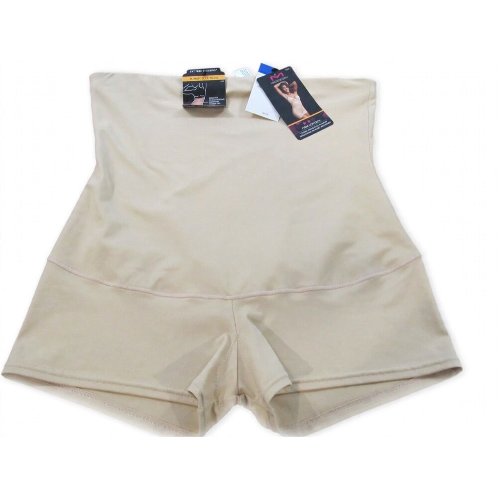 Maidenform XL Firm Control Hi-Waist Boyshort Beige NWT $33 FL2107 Tummy